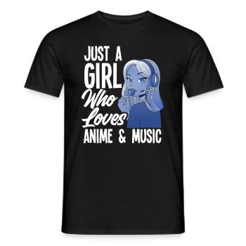 Funny Anime Gift - Men's T-Shirt - black - Front - AI Model Male 178 light (178cm)