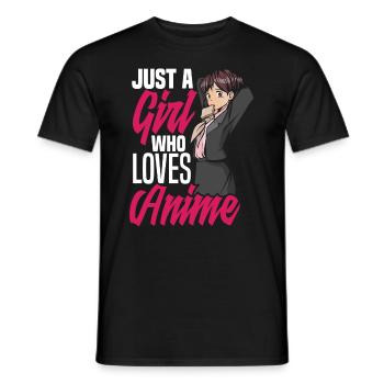 Funny Anime Gift - Men's T-Shirt - black - Front - AI Model Male 178 light (178cm)
