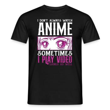 Funny Anime Gift - Men's T-Shirt - black - Front - AI Model Male 178 light (178cm)