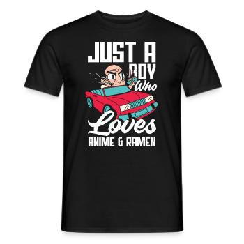 Funny Anime Gift - Men's T-Shirt - black - Front - AI Model Male 178 light (178cm)