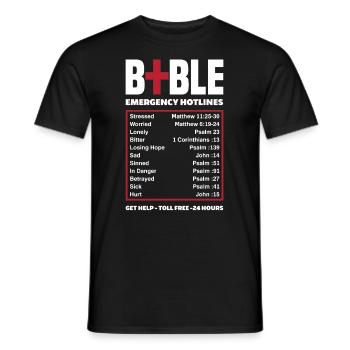 Jesus Christ Christ Religion Religious Bible - Men's T-Shirt - black - Front - AI Model Male 178 light (178cm)
