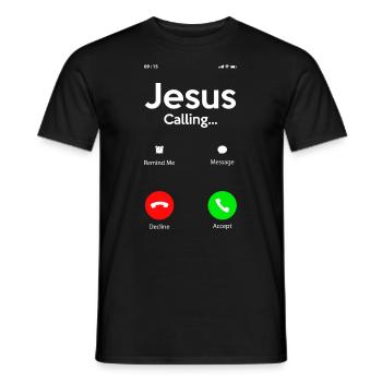 Jésus-Christ-Christ Religion Religieuse - T-shirt homme - noir - Devant - AI Model Male 178 light (178cm)