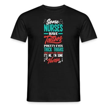Krankenschwester Pfleger Krankenpfleger - Männer T-Shirt - Schwarz - Vorne - AI Model Male 178 light (178cm)