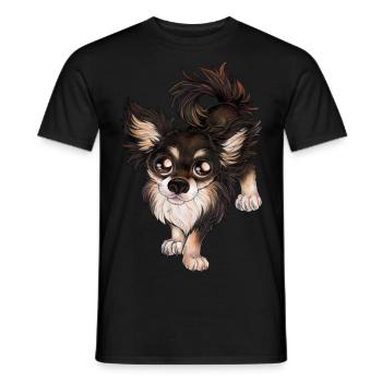 Niedlicher Chihuahua Geschenkidee Hundehalter - Männer T-Shirt - Schwarz - Vorne - AI Model Male 178 light (178cm)