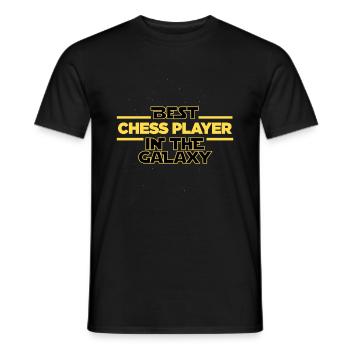Best Chess Player in the galaxy Chess board - Männer T-Shirt - Schwarz - Vorne - AI Model Male 178 light (178cm)