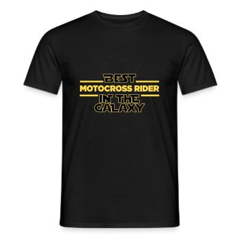 Meilleur pilote de motocross de la galaxie du sport automobile - T-shirt homme - noir - Devant - AI Model Male 178 light (178cm)