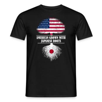 American grown with japanese roots americans - Männer T-Shirt - Schwarz - Vorne - AI Model Male 178 light (178cm)