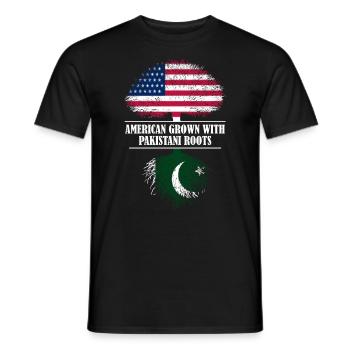 American Grown with Pakistani Roots flag - Männer T-Shirt - Schwarz - Vorne - AI Model Male 178 light (178cm)