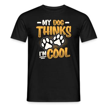 Mon chien pense que je suis cool. - T-shirt homme - noir - Devant - AI Model Male 178 light (178cm)
