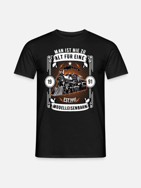 Modellbahn Eisenbahn Modelleisenbahn Modellbauer - Männer T-Shirt - Schwarz