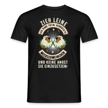 Zieh Leine Meerschweinchen Meerschwein Nagetier - Männer T-Shirt - Schwarz - Vorne - AI Model Male 178 light (178cm)
