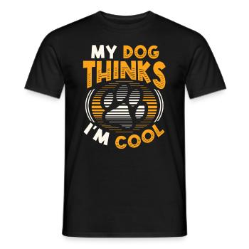 Mon chien pense que je suis cool. - T-shirt homme - noir - Devant - AI Model Male 178 light (178cm)