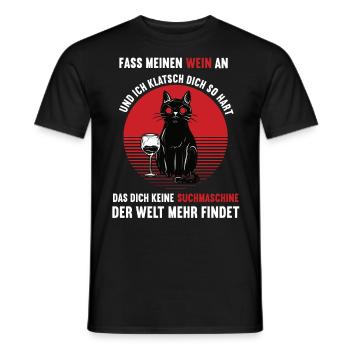 Fass meinen Wein An Wein Weinliebhaber Weinglas - Männer T-Shirt - Schwarz - Vorne - AI Model Male 178 light (178cm)