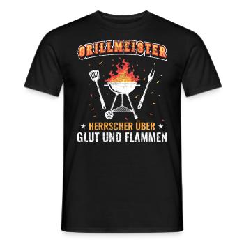 Grillmeister Spruch - Männer T-Shirt - Schwarz - Vorne - AI Model Male 178 light (178cm)