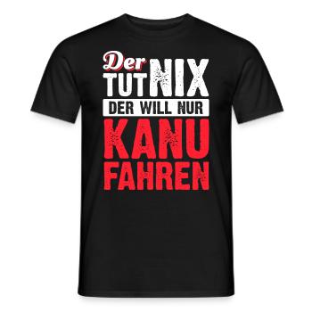 Kanurennsport Kanu Kanufahrer Wassersport - Männer T-Shirt - Schwarz - Vorne - AI Model Male 178 light (178cm)