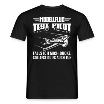Modellfliegen | Modellflug Pilot Geschenk - Männer T-Shirt - Schwarz - Vorne - AI Model Male 178 light (178cm)