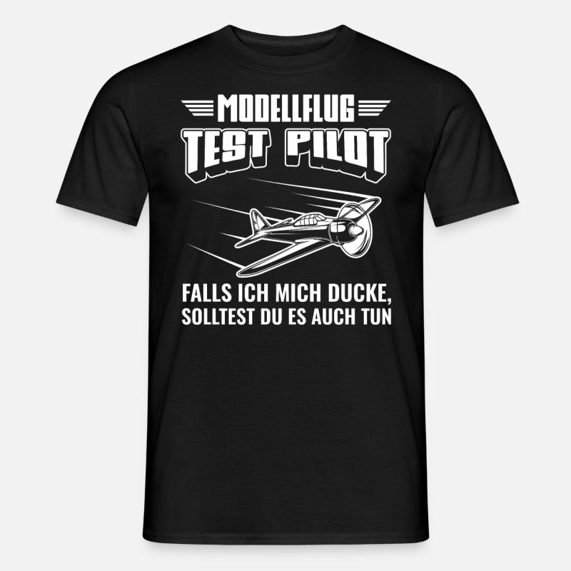 Modellfliegen | Modellflug Pilot Geschenk - Männer T-Shirt - Schwarz