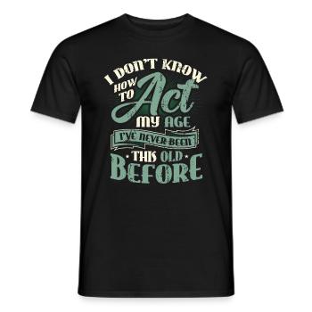 Je ne sais pas comment me comporter. - T-shirt homme - noir - Devant - AI Model Male 178 light (178cm)