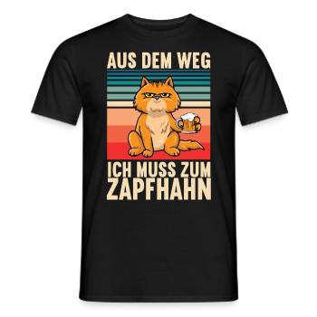 Aus dem Weg Ich muss Zum Zapfhahn Bier Saufen - Männer T-Shirt - Schwarz - Vorne - AI Model Male 178 light (178cm)