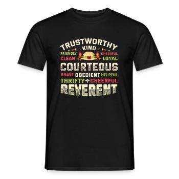 Scout Charaktereigenschaften Scouting - Männer T-Shirt - Schwarz - Vorne - AI Model Male 178 light (178cm)