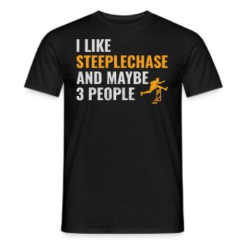 Steeplechase Race Steeplechaser Athlétisme - T-shirt homme - noir - Devant - AI Model Male 178 light (178cm)