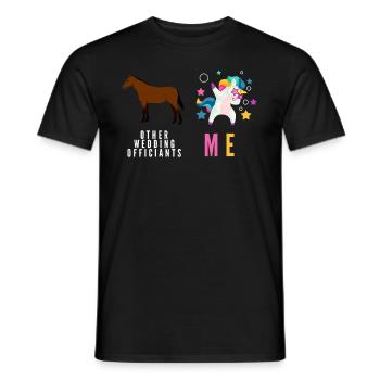 Standesbeamter Standesbeamtin Hochzeit - Männer T-Shirt - Schwarz - Vorne - AI Model Male 178 light (178cm)