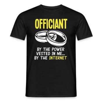 Standesbeamter Standesbeamtin Hochzeit - Männer T-Shirt - Schwarz - Vorne - AI Model Male 178 light (178cm)