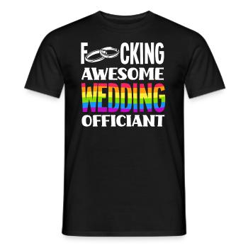 Standesbeamter Standesbeamtin Hochzeit - Männer T-Shirt - Schwarz - Vorne - AI Model Male 178 light (178cm)