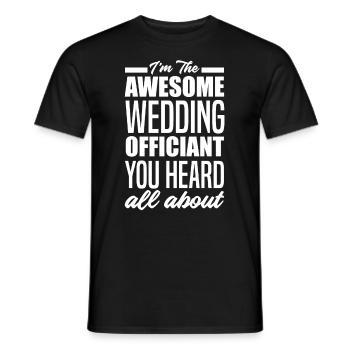 Standesbeamter Standesbeamtin Hochzeit - Männer T-Shirt - Schwarz - Vorne - AI Model Male 178 light (178cm)