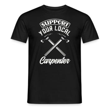 Drôle de menuisier Charpentier Charpentier Charpentier Charpentier - T-shirt homme - noir - Devant - AI Model Male 178 light (178cm)