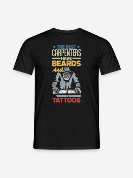 Lustige Holzarbeiter Tischler Schreiner Zimmermann - Mænd T-shirt - sort