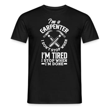 Lustige Holzarbeiter Tischler Schreiner Zimmermann - Männer T-Shirt - Schwarz - Vorne - AI Model Male 178 light (178cm)