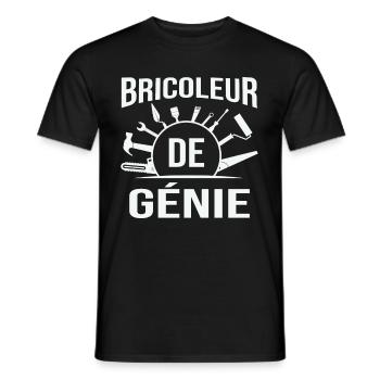 Bricoleur de génie 2 - T-shirt homme - noir - Devant - AI Model Male 178 light (178cm)