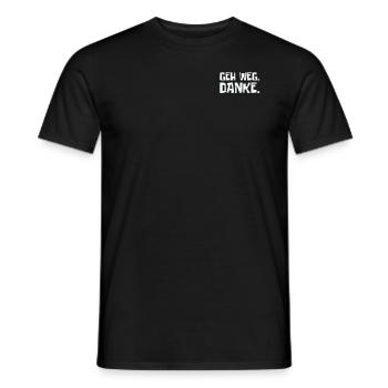 Geh weg danke - Männer T-Shirt - Schwarz - Vorne - AI Model Male 178 light (178cm)