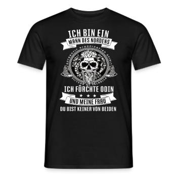 Wikinger Krieger Nordmann Axt Valhalla Nordmänner - Männer T-Shirt - Schwarz - Vorne - AI Model Male 178 light (178cm)
