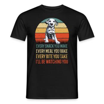 Every Snack You Make Dalmatians Points Dog Dogs - Men's T-Shirt - black - Front - AI Model Male 178 light (178cm)