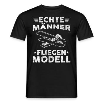 Modellbau Modellflug Modellfliegen Männer Sprüche - Männer T-Shirt - Schwarz - Vorne - AI Model Male 178 light (178cm)