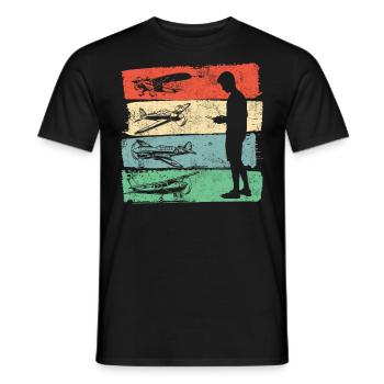 Modellflugzeug Flieger Flugzeug Pilot Modellflug - Männer T-Shirt - Schwarz - Vorne - AI Model Male 178 light (178cm)