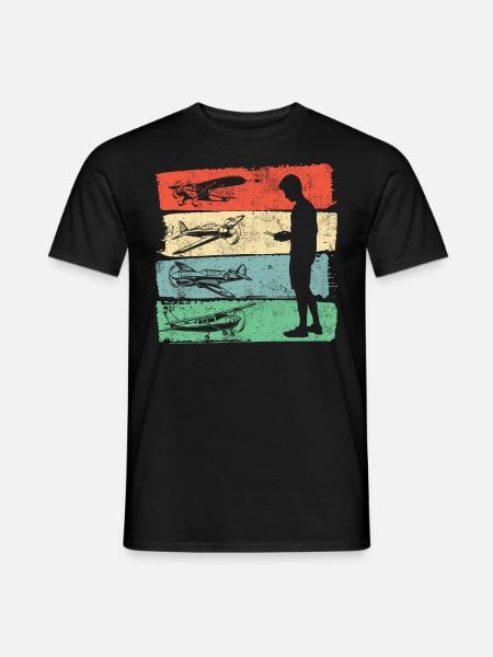 Modellflugzeug Flieger Flugzeug Pilot Modellflug - Männer T-Shirt - Schwarz