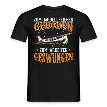 Modellflugzeug Flieger Flugzeug Pilot Modellflug - Männer T-Shirt - Schwarz - Vorne - AI Model Male 178 light (178cm)
