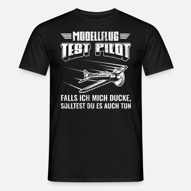 Modellflugzeug Flieger Flugzeug Pilot Modellflug - Männer T-Shirt - Schwarz
