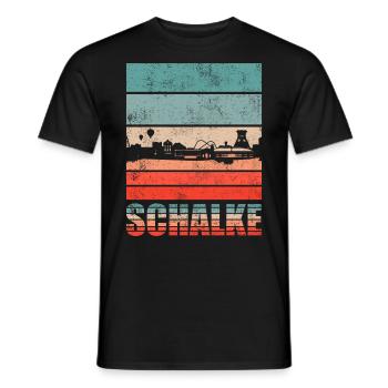Schalke Skyline Fan Schalke Fanartikel - Männer T-Shirt - Schwarz - Vorne - AI Model Male 178 light (178cm)