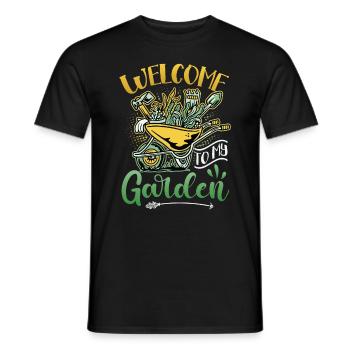Welcome To My Garden - Gartenarbeit - Männer T-Shirt - Schwarz - Vorne - AI Model Male 178 light (178cm)