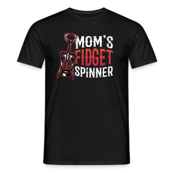 Mom's Fidget Spinner Damen, Weinliebhaber. - Männer T-Shirt - Schwarz - Vorne - AI Model Male 178 light (178cm)
