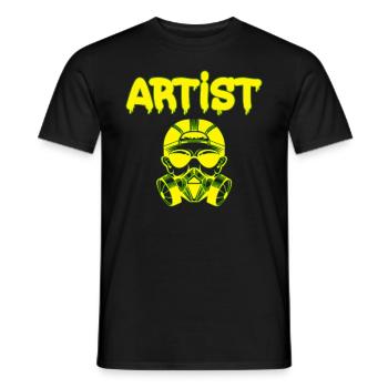Sprayer Artist - Painter - Body Painter - Men's T-Shirt - black - Front - AI Model Male 178 light (178cm)