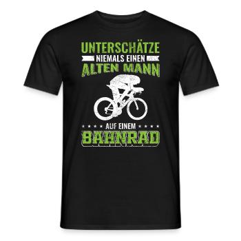 Bahnrad Mann Männer Sport | Bahnrad Bahnradsport - Männer T-Shirt - Schwarz - Vorne - AI Model Male 178 light (178cm)