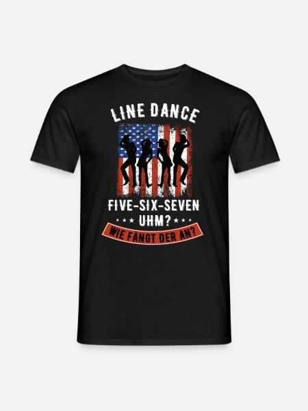 Linedance Country Western Tanzen Countrymusik - Männer T-Shirt - Schwarz