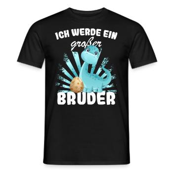 Ich werde großer Bruder 2023 Nachwuchs Verkünden - Männer T-Shirt - Schwarz - Vorne - AI Model Male 178 light (178cm)