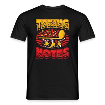 Prendre des notes Jeux de mots Drôle Professeur de musique - T-shirt homme - noir - Devant - AI Model Male 178 light (178cm)