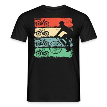 E Bike - Männer T-Shirt - Schwarz - Vorne - AI Model Male 178 light (178cm)